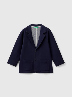 Benetton, Sweat Blazer With Pockets, size 110, Dark Blue, Kids United Colors of Benetton