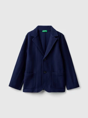 Benetton, Sweat Blazer With Pockets, size 3XL, Dark Blue, Kids United Colors of Benetton