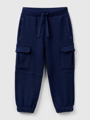 Benetton, Sweat Cargo Pants, size 104, Dark Blue, Kids United Colors of Benetton