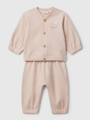 Benetton, Sweat Cotton Outfit, Size: 82, Soft Pink, Kids United Colors of Benetton