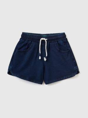 Benetton, Sweat Denim-look Bermudas, size XL, Dark Blue, Kids United Colors of Benetton