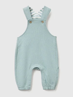 Benetton, Sweat Dungarees With Pockets, Size: 82, Aqua, Kids United Colors of Benetton