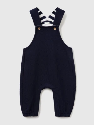 Benetton, Sweat Dungarees With Pockets, Size: 82, Dark Blue, Kids United Colors of Benetton