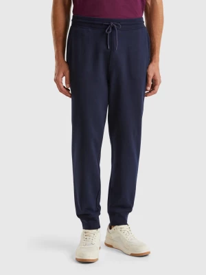 Benetton, Sweat Joggers In 100% Cotton, size XXXL, Dark Blue, Men United Colors of Benetton