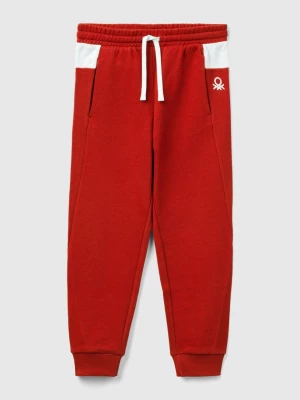 Benetton, Sweat Joggers In Organic Cotton, size 2XL, Red, Kids United Colors of Benetton