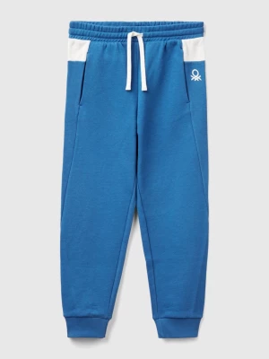 Benetton, Sweat Joggers In Organic Cotton, size L, Blue, Kids United Colors of Benetton