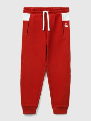 Benetton, Sweat Joggers In Organic Cotton, size L, Red, Kids United Colors of Benetton