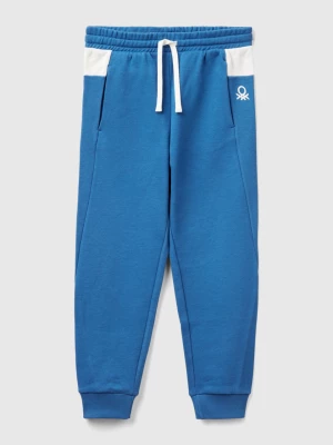 Benetton, Sweat Joggers In Organic Cotton, size XL, Blue, Kids United Colors of Benetton