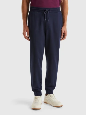 Benetton, Sweat Joggers In Organic Cotton, size XL, Dark Blue, Men United Colors of Benetton