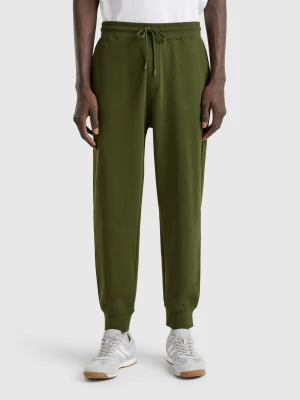 Benetton, Sweat Joggers In Organic Cotton, size XS, Military Green, Men United Colors of Benetton