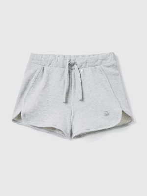 Benetton, Sweat Shorts In 100% Organic Cotton, size 104, Light Gray, Kids United Colors of Benetton
