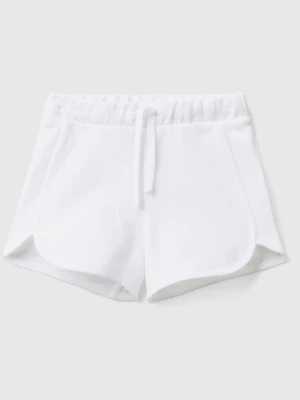 Benetton, Sweat Shorts In 100% Organic Cotton, size 104, White, Kids United Colors of Benetton