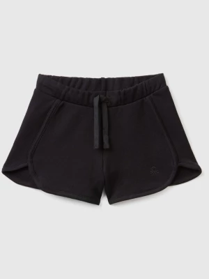 Benetton, Sweat Shorts In 100% Organic Cotton, size 82, Black, Kids United Colors of Benetton