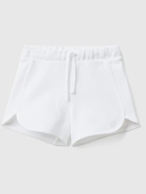 Benetton, Sweat Shorts In 100% Organic Cotton, size 82, White, Kids United Colors of Benetton