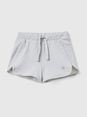 Benetton, Sweat Shorts In 100% Organic Cotton, size 90, Light Gray, Kids United Colors of Benetton