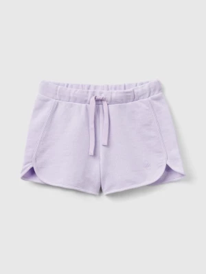 Benetton, Sweat Shorts In 100% Organic Cotton, size 98, Lilac, Kids United Colors of Benetton