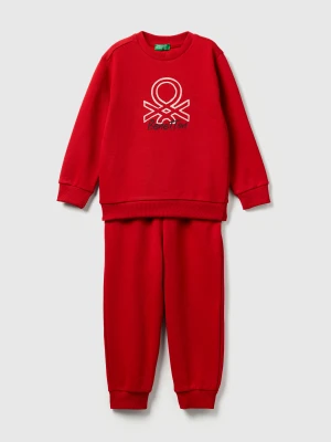 Benetton, Sweat Tracksuit With Logo, Size: 116, Red, Kids United Colors of Benetton