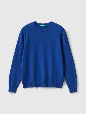 Benetton, Sweater In Cashmere And Wool Blend, size 2XL, Blue, Kids United Colors of Benetton