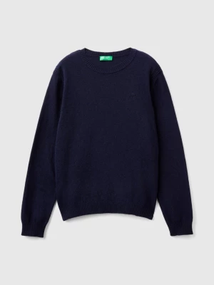 Benetton, Sweater In Cashmere And Wool Blend, size 2XL, Dark Blue, Kids United Colors of Benetton