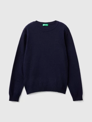 Benetton, Sweater In Cashmere And Wool Blend, size 2XL, Dark Blue, Kids United Colors of Benetton