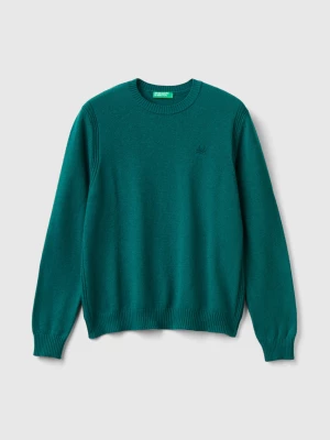 Benetton, Sweater In Cashmere And Wool Blend, size M, Dark Green, Kids United Colors of Benetton