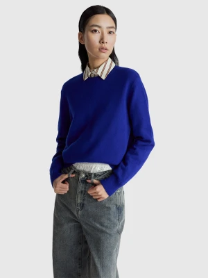 Benetton, Sweater In Cashmere And Wool Blend, Size: XS-S, Bright Blue, Women United Colors of Benetton