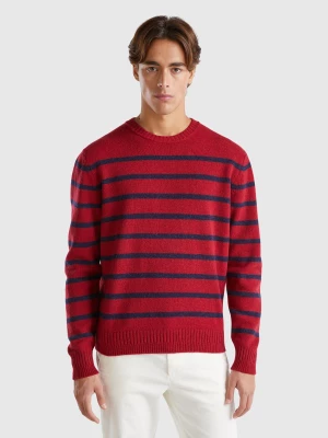 Benetton, Sweater In Pure Shetland Wool, size M, Red, Men United Colors of Benetton