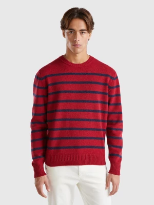 Benetton, Sweater In Pure Shetland Wool, size XS, Red, Men United Colors of Benetton