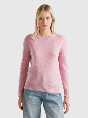 Benetton, Sweater In Pure Shetland Wool, size XS, Soft Pink, Women United Colors of Benetton