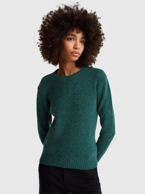 Benetton, Sweater In Pure Shetland Wool, Size: XXS, Green, Women United Colors of Benetton