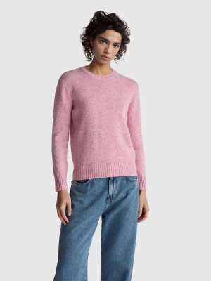 Benetton, Sweater In Pure Shetland Wool, Size: XXS, Pink, Women United Colors of Benetton