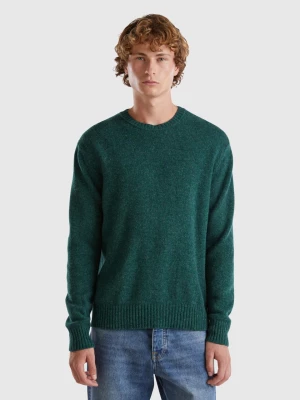 Benetton, Sweater In Shetland Wool, size L, Green, Men United Colors of Benetton