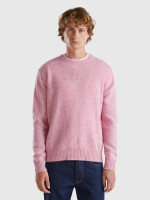 Benetton, Sweater In Shetland Wool, size L, Soft Pink, Men United Colors of Benetton