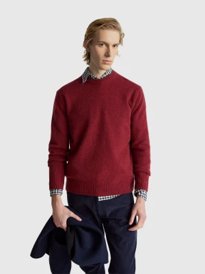Benetton, Sweater In Shetland Wool, Size: XS, Burgundy, Men United Colors of Benetton