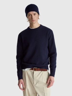 Benetton, Sweater In Shetland Wool, Size: XS, Dark Blue, Men United Colors of Benetton