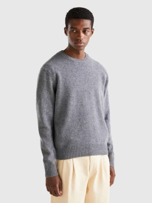 Benetton, Sweater In Shetland Wool, Size: XS, Gray, Men United Colors of Benetton