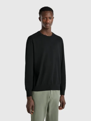 Benetton, Sweater In Viscose And Silk Blend, size XS, Black, Men United Colors of Benetton