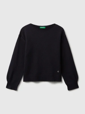 Benetton, Sweater In Viscose Blend, size XL, Dark Blue, Kids United Colors of Benetton