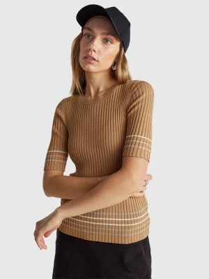 Benetton, Sweater In Viscose Blend, Size: XXS, Camel, Women United Colors of Benetton