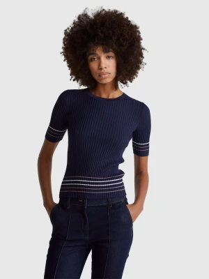 Benetton, Sweater In Viscose Blend, Size: XXS, Dark Blue, Women United Colors of Benetton