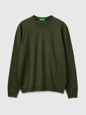 Benetton, Sweater In Viscose, Size: XL, Olive Green, Men United Colors of Benetton
