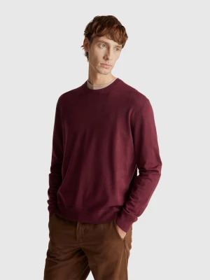 Benetton, Sweater In Viscose, Size: XS, Burgundy, Men United Colors of Benetton