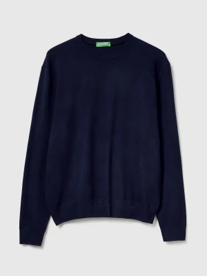 Benetton, Sweater In Viscose, Size: XS, Dark Blue, Men United Colors of Benetton