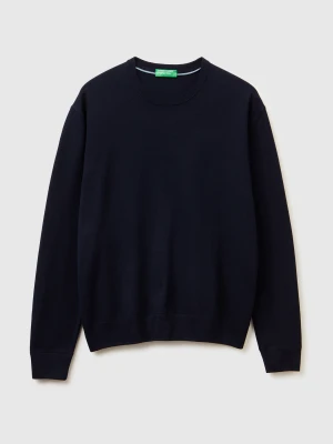 Benetton, Sweater In Viscose, Size: XS, Dark Blue, Men United Colors of Benetton