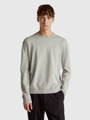 Benetton, Sweater In Viscose, Size: XS, Light Gray, Men United Colors of Benetton