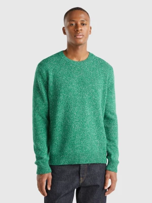 Benetton, Sweater In Wool And Silk Blend, size XS, Dark Green, Men United Colors of Benetton