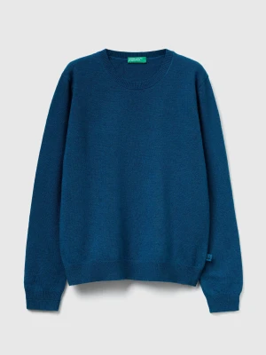 Benetton, Sweater In Wool And Viscose Blend, Size: XL, Teal, Kids United Colors of Benetton