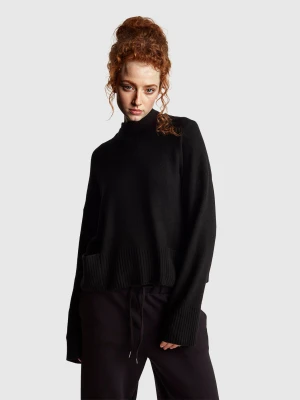Benetton, Sweater In Wool And Viscose Blend, Size: XXS, Black, Women United Colors of Benetton