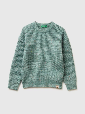 Benetton, Sweater In Wool Blend, Size: XL, Aqua, Kids United Colors of Benetton