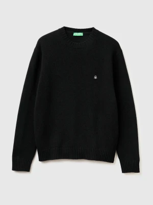 Benetton, Sweater In Wool Blend, Size: XS, Black, Men United Colors of Benetton